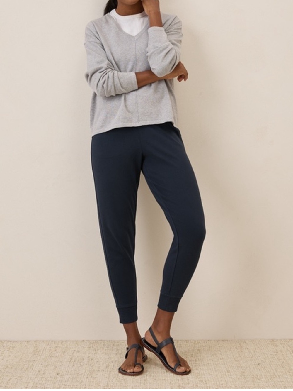 Pact Organic Airplane Navy Jogger Pants Size Small